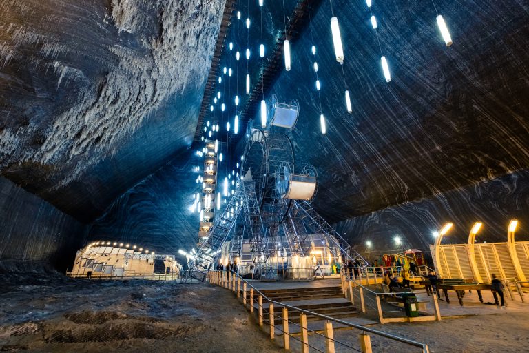 Beautiful salt mine in Turda, Romania